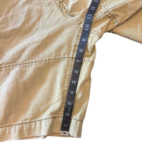 VTG‎ Y2K American Eagle Cargo Shorts Sz 33 Tan Baggy Military Utility Distressed - Picture 5 of 13